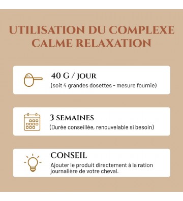 Complément pour chevaux Complexe Relaxation
