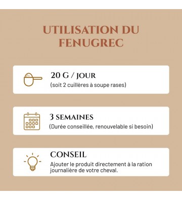 Complément pour chevaux Fenugrec