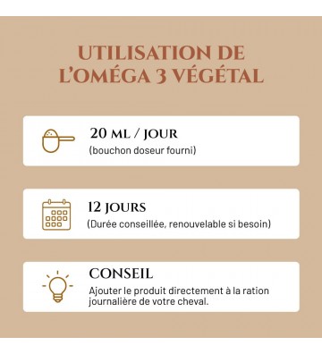 Complément pour chevaux Oméga 3 végétal